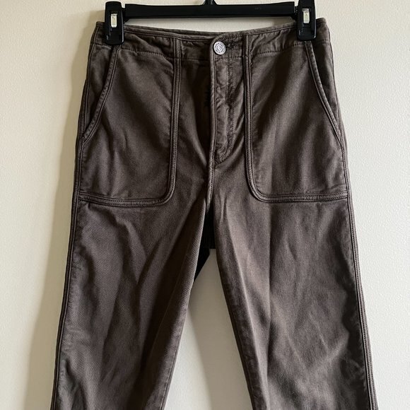 Joie Andira Army Green Patch Pocket Slim Utility High Rise Jeans Women’s Size 26 - Picture 3 of 8